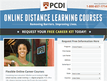 Tablet Screenshot of pcdi-courses.com